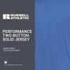 Russell Athletic Mens Men’s 2-Button Baseball Jersey – Short Sleeve Moisture-Wicking Dri-Power Performance Shirt(Columbia Blue)