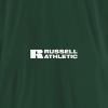 Russell Athletic Mens Men’s 2-Button Baseball Jersey – Short Sleeve Moisture-Wicking Dri-Power Performance Shirt(Dark Green)