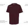 Russell Athletic Mens Men’s 2-Button Baseball Jersey – Short Sleeve Moisture-Wicking Dri-Power Performance Shirt(Maroon)