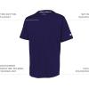 Russell Athletic Mens Men’s 2-Button Baseball Jersey – Short Sleeve Moisture-Wicking Dri-Power Performance Shirt(Purple)