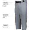 Russell Athletic Mens Solid Diamond Series Baseball Knicker 2.0 – Elevate Your Game with Knee-Length Comfort & Style(Baseball Grey)