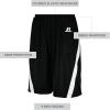 Russell Athletic Unisex-Adult Athletic Cut Basketball Shorts(Black/White)