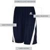Russell Athletic Unisex-Adult Athletic Cut Basketball Shorts(Navy/White)
