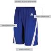 Russell Athletic Unisex-Adult Athletic Cut Basketball Shorts(Royal/White)