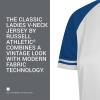 Russell Athletic Womens Women’s V-Neck Softball Jersey – Short Sleeve Moisture-Wicking Tee – Classic Athletic Wear(White/Royal/White)