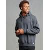 Russell Athletic mens Dri-power Fleece Hoodies, Moisture Wicking, Cotton Blend, Relaxed Fit, Sizes S-4x(Black Heather Pullover)