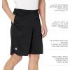 Russell Athletics Men’s Dri Power Essential Performance Shorts with Pocket – Workout and Gym Active Wear(Black)