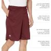 Russell Athletics Men’s Dri Power Essential Performance Shorts with Pocket – Workout and Gym Active Wear(Maroon)