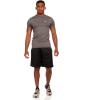 Russell Men’s Active Athletic Fitted Not Tight Dri-Power Short Sleeve Performance T-Shirt for Gym, Running(Black Heather)