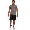 Russell Men’s Active Athletic Fitted Not Tight Dri-Power Short Sleeve Performance T-Shirt for Gym, Running(Black Heather)
