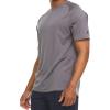 Russell Athletic Men’s Active Athletic Dri-Power Loose Fit Short Sleeve Performance T-Shirt Crew Neck Relaxed Fit(Concrete)