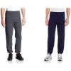 Russell Athletic Men’s Dri Power Fleece Elastic Bottom Sweatpants, Relaxed Fit, Moisture Wicking, with or Without Pockets(2 Pack – Black Heather/Navy No Pockets)