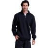 Russell Athletic Men’s Dri Power Fleece Quarter Zip, Moisture Wicking, Cotton Blend, Relaxed Fit, Sizes S-4x(Black)
