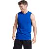 Russell Athletic Men’s Dri-Power Cotton Blend Sleeveless Muscle Shirts, Moisture Wicking Odor Protection UPF 30+, Sizes S-4X(Royal)