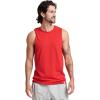 Russell Athletic Men’s Dri-Power Cotton Blend Sleeveless Muscle Shirts, Moisture Wicking Odor Protection UPF 30+, Sizes S-4X(True Red)