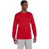 Russell Athletic Men’s Dri-Power Long Sleeve Tees, Moisture Wicking, Odor Protection, UPF 30+(Basic True Red)