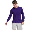Russell Athletic Men’s Dri-Power Long Sleeve Tees, Moisture Wicking, Odor Protection, UPF 30+(Purple)