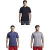 Russell Athletic Mens Dri-Power Short Sleeve Tees, Moisture Wicking, Odor Protection, UPF 30+, Sizes S-4x(3 Pack – Black/Vintage Heather Navy/Oxford)