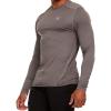 Russell Athletic Men’s Fitted Not Tight Long Sleeve Performance T-Shirt(Black Heather)