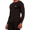Russell Athletic Men’s Long-Sleeve Compression Top Lightweight Compression Shirts for Men Running Athletic Workout(Black)
