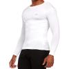 Russell Athletic Men’s Long-Sleeve Compression Top Lightweight Compression Shirts for Men Running Athletic Workout(White)