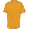 Russell Athletic Mens Men’s 2-Button Baseball Jersey – Short Sleeve Moisture-Wicking Dri-Power Performance Shirt(Gold)