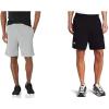 Russell Athletic Men’s Relaxed Fit 9″ Cotton Shorts with Pockets, Adjustable Elastic Waist, Sizes S-4X(2 Pack – Black/Oxford)