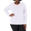 Russell Athletic Women’s Cotton Performance T-Shirts(Long Sleeve – White)