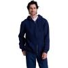 Russell Athletic mens Dri-power Fleece Hoodies, Moisture Wicking, Cotton Blend, Relaxed Fit, Sizes S-4x(Navy Full Zip)