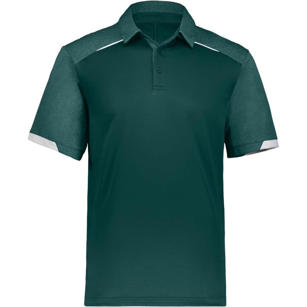 imageRussell Athletic Mens Legend Polo Shirt MoistureWicking Performance Classic FitDark Green
