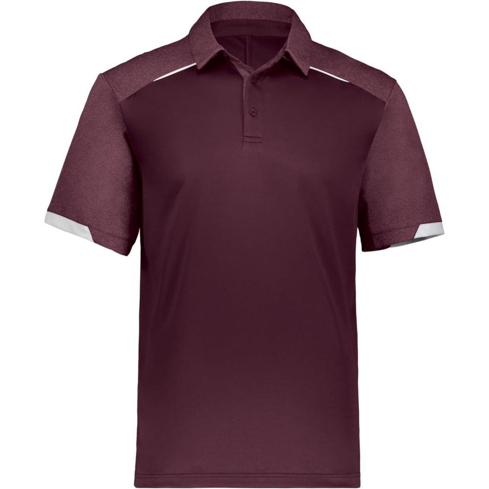 imageRussell Athletic Mens Legend Polo Shirt MoistureWicking Performance Classic FitMaroon