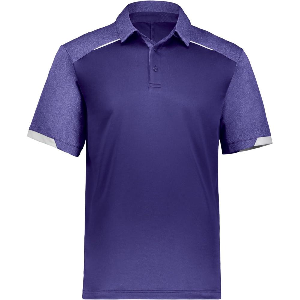 imageRussell Athletic Mens Legend Polo Shirt MoistureWicking Performance Classic FitPurple