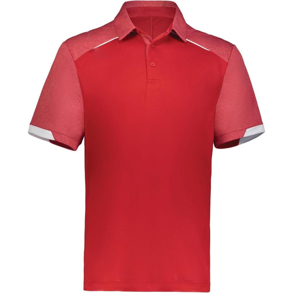 imageRussell Athletic Mens Legend Polo Shirt MoistureWicking Performance Classic FitTrue Red