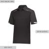 Russell Athletic Men’s Legend Polo Shirt, Moisture-Wicking Performance, Classic Fit(Black)