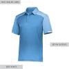Russell Athletic Men’s Legend Polo Shirt, Moisture-Wicking Performance, Classic Fit(Columbia Blue)