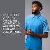 Russell Athletic Men’s Legend Polo Shirt, Moisture-Wicking Performance, Classic Fit(Columbia Blue)