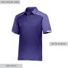 Russell Athletic Men’s Legend Polo Shirt, Moisture-Wicking Performance, Classic Fit(Purple)