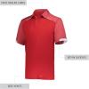 Russell Athletic Men’s Legend Polo Shirt, Moisture-Wicking Performance, Classic Fit(True Red)
