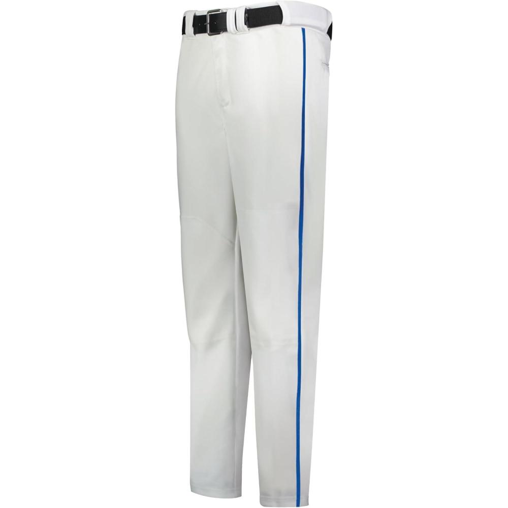 imageRussell Athletic Boys Youth Piped Baseball Pant  Comfort Style and DurabilityWhiteRoyal