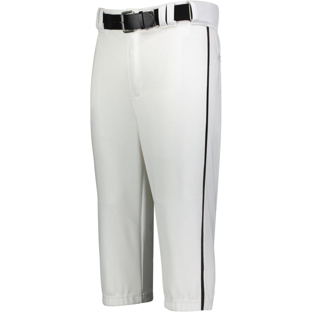 imageRussell Athletic Boys Youth Solid Diamond Series Baseball Knicker 20Stylish KneeLength PantsWhiteBlack