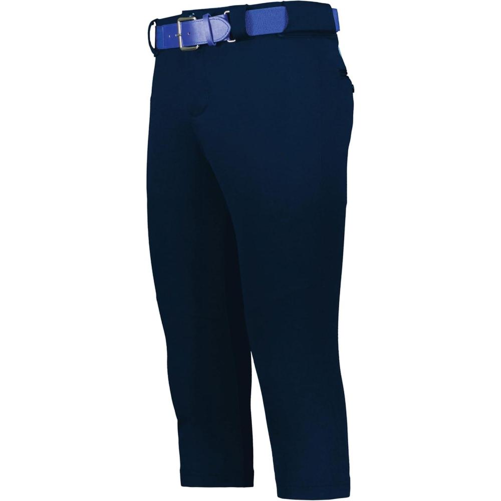 imageRussell Athletic Girls Deck Softball Knicker Belt Loop Pants with PocketsPremium Quality for Active PlayNavy