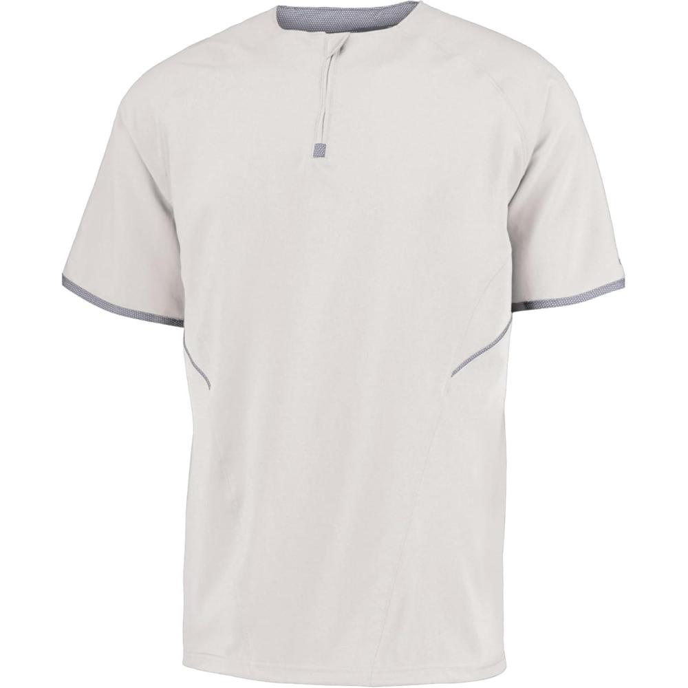 imageRussell Athletic Mens Short Sleeve Pullover Cage Jacket  Lightweight Sports OuterwearWhiteStealth