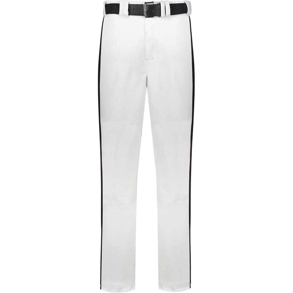 imageRussell Athletic Piped Change Up Baseball Pant  Comfort and Performance Ideal for Baseball Softball and FastpitchWhiteBlack