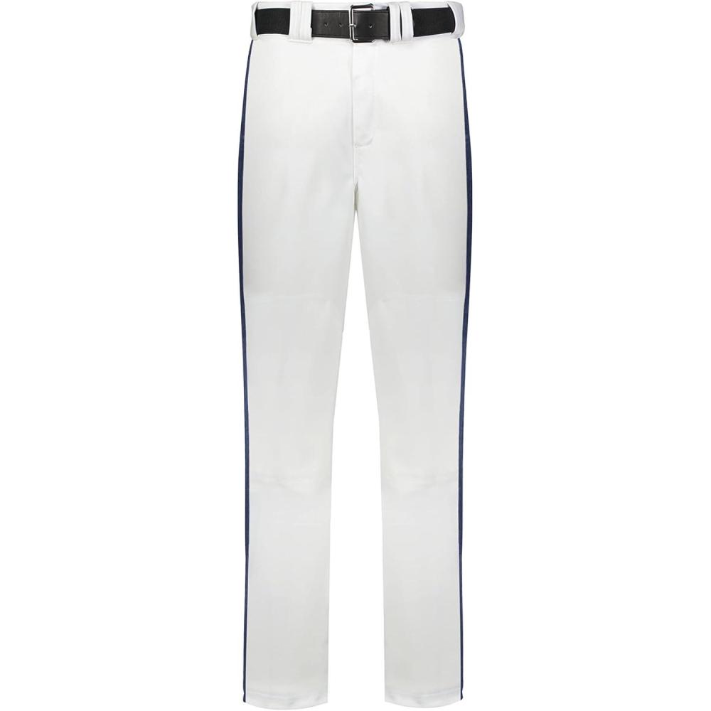 imageRussell Athletic Piped Change Up Baseball Pant  Comfort and Performance Ideal for Baseball Softball and FastpitchWhiteNavy