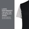 Russell Athletic 2-Button Color Block Jersey-Stylish Short Sleeve Baseball & Softball Shirt for Active Women(Black/Baseball Grey)