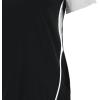 Russell Athletic 2-Button Color Block Jersey-Stylish Short Sleeve Baseball & Softball Shirt for Active Women(Black/Baseball Grey)
