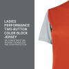 Russell Athletic 2-Button Color Block Jersey-Stylish Short Sleeve Baseball & Softball Shirt for Active Women(Burnt Orange/Baseball Grey)
