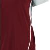 Russell Athletic 2-Button Color Block Jersey-Stylish Short Sleeve Baseball & Softball Shirt for Active Women(Cardinal/Baseball Grey)