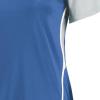 Russell Athletic 2-Button Color Block Jersey-Stylish Short Sleeve Baseball & Softball Shirt for Active Women(Columbia Blue/Baseball Grey)