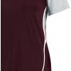 Russell Athletic 2-Button Color Block Jersey-Stylish Short Sleeve Baseball & Softball Shirt for Active Women(Maroon/Baseball Grey)